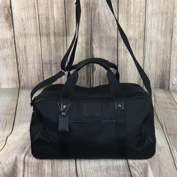 Coach black nylon Voyager Travel Duffel Gym Bag - Picture 2 of 8